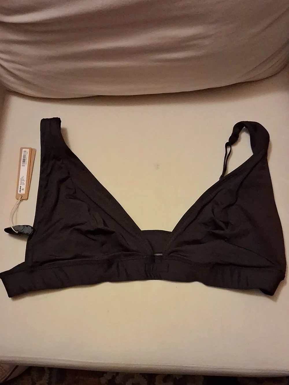 SKIMS Black Wireless Triangle Swim Top